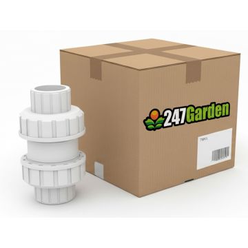 25PC/BOX 1-1/2 in. SCH-40 PVC True Union Ball Check Valves Socket-Type ASTM D2466/F1970 One-Way Pro-Flow Control Fittings Wholesale