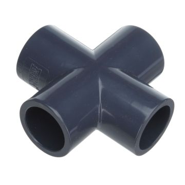 1/2 in. Schedule 80 PVC Cross 4-Way High Pressure Pipe Fitting SCH-80 NSF ASTM D2467