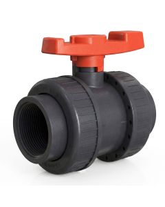 1/2 in. SCH40/80 PVC True Union Compact Ball Shut-off Valve Threaded-Type ASTM/ANSI Certified