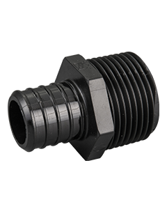 1" PEX Crimp x 1" Male NPT Adapter Plastic PPSU PEX-B Fitting ASTM F2159 NSF