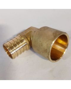 1 in. PEX-B x 1 in. Female Sweat Copper 90-Degree Elbow (Lead Free DZR Brass NSF F1807 PEX Crimp Fitting)
