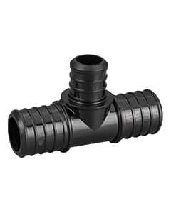 1 in.  x 1 in. x 3/4 in. PEX Crimp Reducing Tee PPSU Plastic Barb Fitting