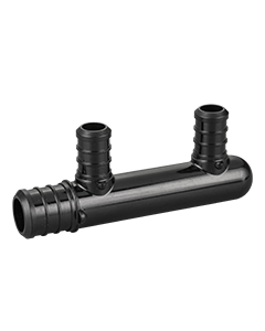 Manifold 3/4" Inlet, 1/2" Outlet, 2-Port Closed, PPSU ASTM F2159 PEX Fitting