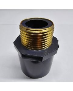 3/4 in. SCH-80 PVC  Male Adapter w/Brass Threaded-Fitting ASTM D2467/D2464 NPT 3/4" MTP, PVC-to-Brass Connector