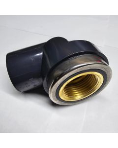 3/4 in. SCH80 PVC 90-Degree Female Elbow w/Brass Threaded Fitting NSF ASTM D2467 PVC Slip x FPT Brass Connector