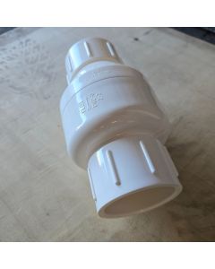 2 in. Schedule 40 PVC Inline Spring Check Valve SxS Socket-Fitting for Sch40/80 PVC Pipes