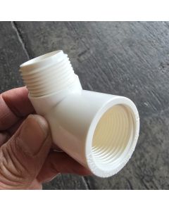 3/4 in. SCH-40 PVC 90-Degree Straight Elbow Male x Female-Threaded MIP x FIP (FNPT x MNPT) NSF ANSI ASTM D2466 Fitting