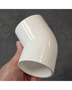2 in. SCH40 PVC 45-Degree Elbow Fitting NSF Schedule-40 Pipe Fitting
