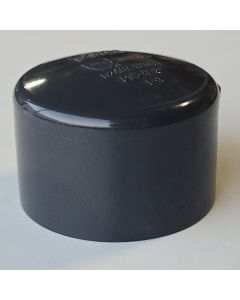 2 in. SCH-80 PVC Cap/End Plug High Pressure Pipe Fitting Slip/Socket Connection NSF ASTM D2467