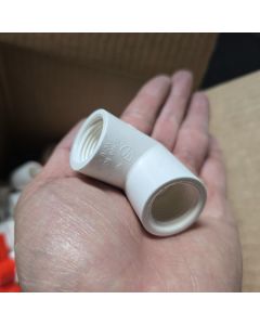 1/2 in. Schedule-40 PVC 90-Degree Double-Threaded Elbow FIP x FIP SCH40 ASTM D2466