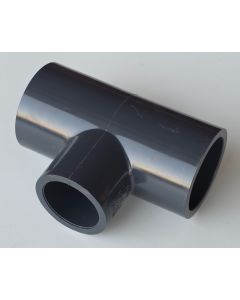 1-1/4 x 1 in. Schedule 80 PVC Reducing Tee 3-Way Sch-80 Pipe Straight T-Fitting, Socket NSF ASTM D2467