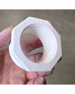2 x 1-1/2 in. Schedule 40 PVC Reducing Bushing/Reducer MIP x FIP Pipe Fitting NSF SCH40 ASTM D2466 2" Male NPT to 1.5" Female NPT