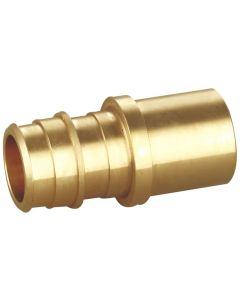 1/2 in. PEX-A x 1/2 in. Male Sweat Copper Adapter (NSF Lead Free Brass F1960 PEX Cold Expansion Fitting)