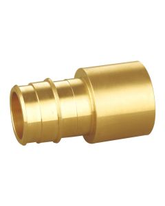 1/2 in. PEX-A x 3/4 in. Male Sweat Copper Adapter (NSF Lead Free Brass F1960 PEX Cold Expansion Fitting)