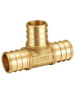 1/2 in. PEX-B Tee (Lead Free DZR Brass NSF F1807 PEX Crimp Fitting)