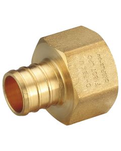 1/2 in. PEX-B x 1/2 in. NPT Female Adapter (Lead Free DZR Brass NSF F1807 PEX Crimp Fitting)