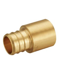 1/2 in. PEX-B x 1/2 in. Female Sweat Copper Adapter (Lead Free DZR Brass NSF F1807 PEX Pipe Crimp Fitting)