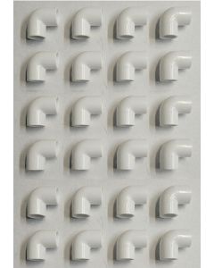 24-PK 1/2 in. Schedule 40 PVC 90-Degree Elbows NSF Pipe Fittings (Socket) SCH40 ASTM D2466 w/Free USA Shipping