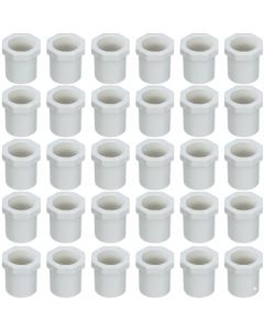 30-PK 3/4" Spigot x 1/2" Slip PVC Schedule-40 Busher Reducing Ring NSF Pipe Fittings 
