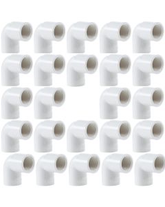 24-Pk 3/4 in. SCH-40 PVC 90-Degree Female Threaded Elbow FIPT x Slip/Socket Pipe Fitting NSF ASTM D2466