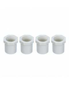 4-PK 3/4" Spigot x 1/2" Slip PVC Schedule-40 Busher Reducing Ring NSF Pipe Fittings 