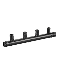 Manifold 3/4" inlet, 1/2" outlet, 4-port open, ASTM F2159 PPSU PEX Fitting