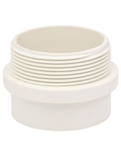 2 in. PVC SCH-40 DWV Male SPIGOT Adapter MNPT X Spigot Fitting for Drain, Waste, and Vent Pipe ASTM D2665 NSF