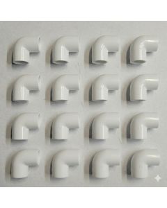16-PK 1/2 in. Schedule 40 PVC 90-Degree Elbows NSF Pipe Fittings (Socket) SCH40 ASTM D2466 w/Free USA Shipping