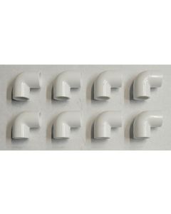 8-PK 1/2 in. Schedule 40 PVC 90-Degree Elbows NSF Pipe Fittings (Socket) SCH40 ASTM D2466 w/Free USA Shipping