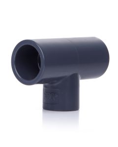 1-1/2 x 1 in. Schedule 80 PVC Reducing Tee 3-Way Sch-80 Pipe Straight T-Fitting, Socket NSF ASTM D2467