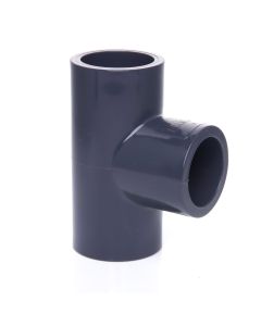 1-1/4 in. Schedule 80 PVC Tee 3-Way Straight T High Pressure Pipe Fitting NSF ASTM D2467 Socket
