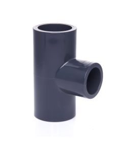 2 x 1 in. Schedule 80 PVC Reducing Tee 3-Way Sch-80 Pipe Straight T-Fitting, Socket NSF ASTM D2467
