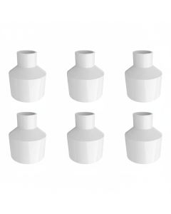 6-Pk 1-1/2 x 1/2 in. Schedule 40 PVC Reducing Coupling NSF SCH40 Pipe Fittings