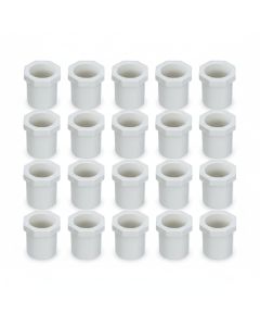 20-PK 3/4" Spigot x 1/2" Slip PVC Schedule-40 Busher Reducing Ring NSF Pipe Fittings 