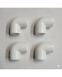 4-PK 1/2 in. Schedule 40 PVC 90-Degree Elbows NSF Pipe Fittings (Socket) SCH40 ASTM D2466 w/Free Shipping USA
