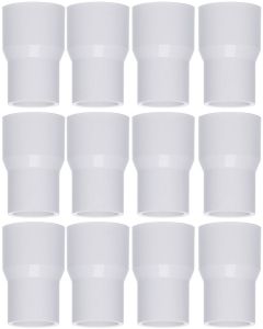 12-Pk 1 x 1/2 in. SCH-40 PVC Reducing Couplings NSF ASTM D2466 Pipe Fittings Slip/Socket