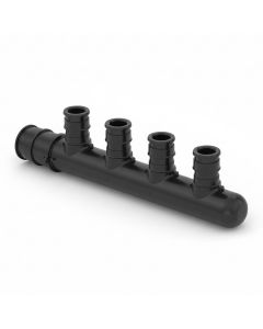 PEX-A Manifold 3/4" inlet, 1/2" 4-Port Outlet w/ Closed Ends, ASTM F1960 PPSU Multi-Port Tees PEX Expansion Fitting