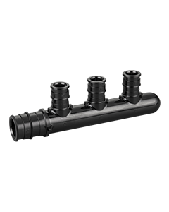 PEX-A Manifold 3/4" inlet, 1/2" outlet, 3-port closed, ASTM F1960 PPSU Expansion Fitting