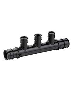 PEX-A Manifold 3/4" inlet, 1/2" outlet, 3-port open, ASTM F1960 PPSU Expansion Fitting