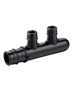 PEX-A Manifold 3/4" inlet, 1/2" outlet, 2-port closed, ASTM F1960 PPSU PEX Expansion Fitting