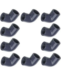 1 in. SCH-80 PVC 90-Degree Female Threaded Elbow Fittings NSF ASTM D2467 Socket x FNPT 10-Pack