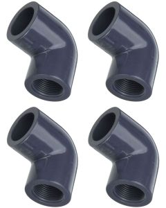 3/4 in. SCH-80 PVC 90-Degree Female Threaded Elbow Fittings NSF ASTM D2467 Socket x FNPT 4-Pack