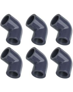 3/4 in. SCH-80 PVC 90-Degree Female Threaded Elbow Fittings NSF ASTM D2467 Socket x FNPT 6-Pack