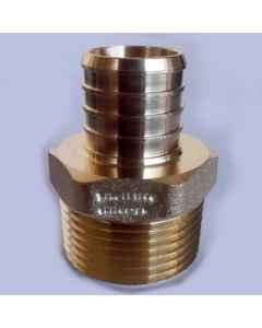 1 in. PEX-B Barb x 1 in. Male Pipe Thread MPT Adapter (Lead Free DZR Brass NSF-Listed F1807 Crimp Fitting)