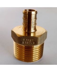 1/2 in. PEX Crimp x 3/4 in. Male NPT Pipe Threaded Adapter (Lead Free DZR Brass NSF-Listed F1807 PEX-B Barb Fitting)