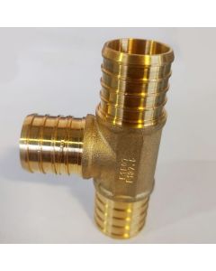 1 in. PEX-B Tee (Lead Free DZR Brass NSF F1807 PEX Crimp Fitting)