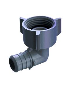 3/4" x 3/4" Swivel FPT PEX 90-Degree Elbow Adapter, ASTM F2159 Crimp Fitting NSF-Certified