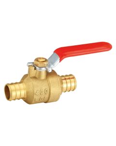 1 in. PEX-B Brass Full Port F1807 400# Ball Valve (ASTM Lead Free Brass F1807 Crimp Fitting)