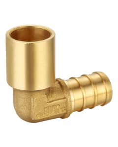 3/4 in. PEX-B  x 3/4 in. MPT Male Sweat 90-Degree Elbow (NSF Lead Free DZR Brass F1807 PEX Crimp Fitting)