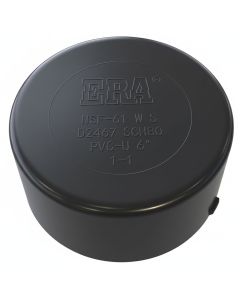 6 in. SCH-80 PVC Cap/End Plug High Pressure Pipe Fitting Slip/Socket Connection NSF ASTM D2467